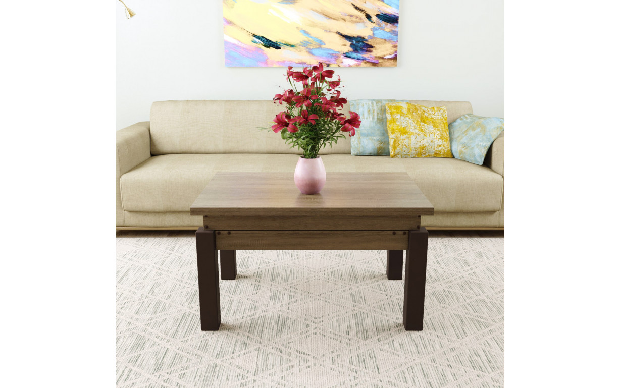 Стол-трансформер B-Fly Дуб винтаж оксид/Венге ноги - Фото